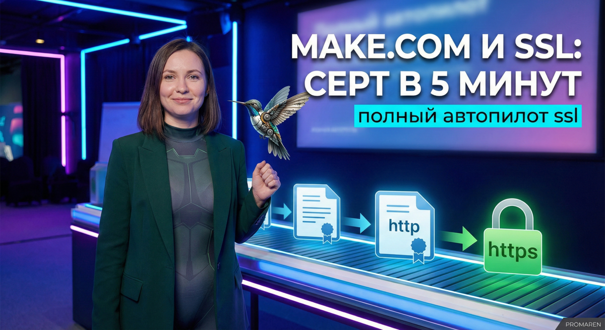    Генерация SSL-сертификатов в Make.com за 5 минут — автоматизация сайтов без кода | Марина Погодина, PROMAREN Марина Погодина