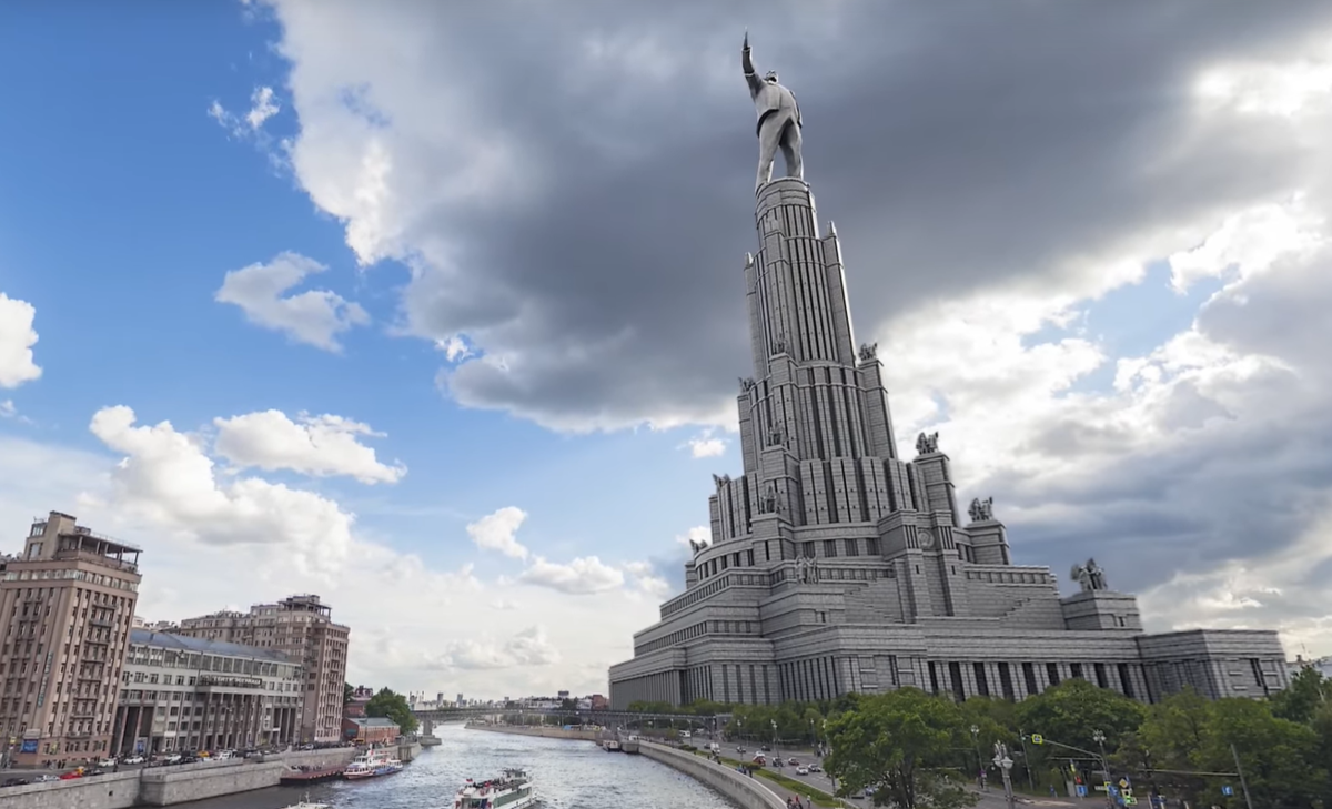 Так выглядел бы Дворец Советов в Москве в настоящее время  фото из ria.ru