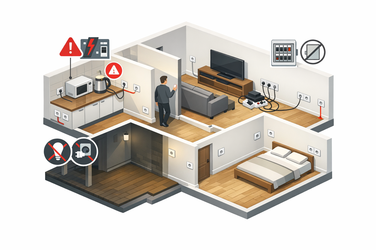 Типовая схема электрики часто не подходит для загородного каркасного дома