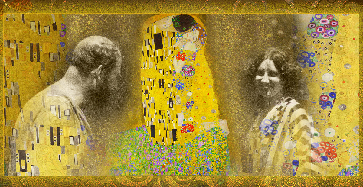 Густав Климт и Эмилия Флёге - один из вариантов героев "Поцелуя"