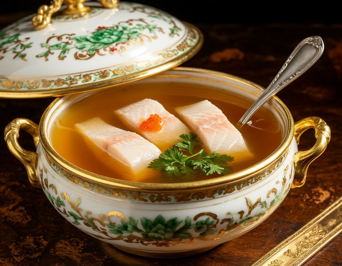 Русская уха - её рецепт формировался веками.                                                                        «Создано с использованием искусственного интеллекта».