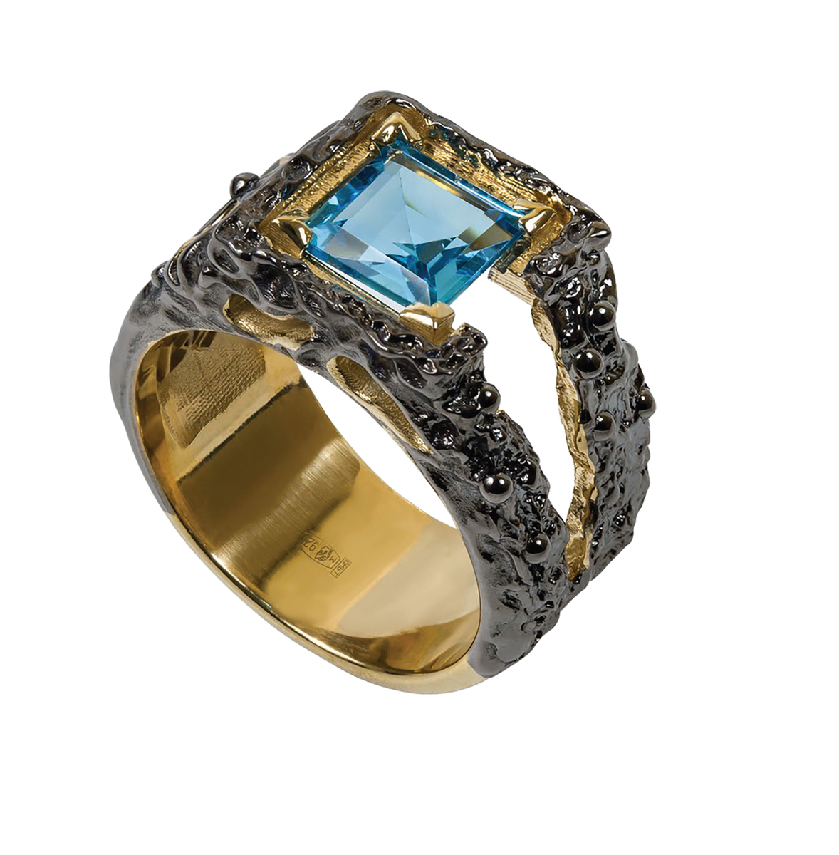 Кольцо с натуральным камнем топаз 2,80 ct