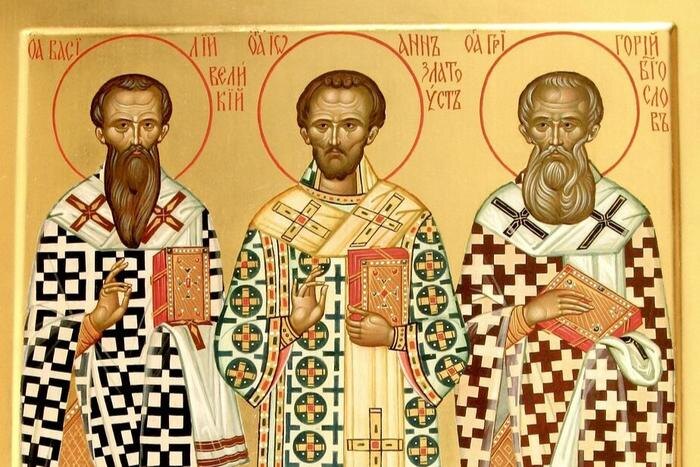 Собор трёх святителей 12 февраля: Василий Великий, Григорий Богослов и Иоанн Златоуст. Фото © pravoslavie