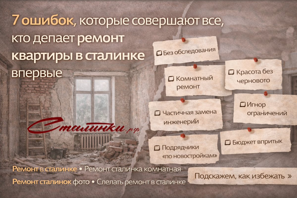 Ремонт квартиры в сталинке - Сталинки.рф