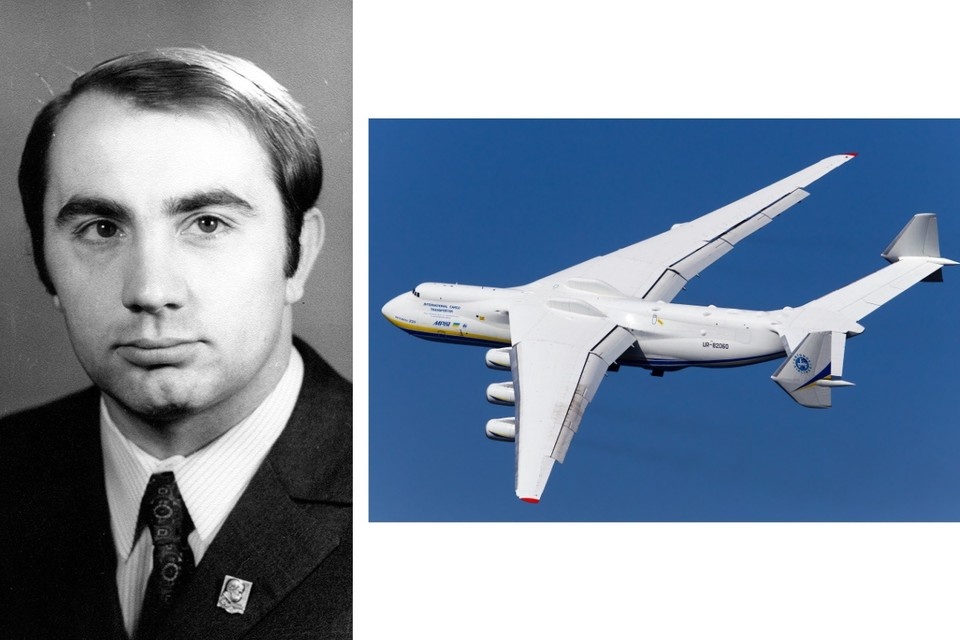    Известный украинский авиаконструктор Анатолий Вовнянко и самолет «Мрия»