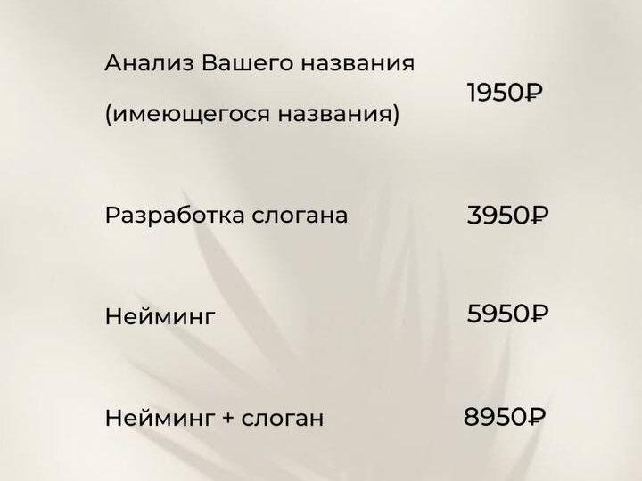 Нейминг(разработка названия) - 5950