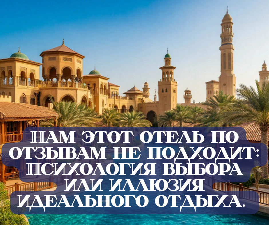 Нам этот отель по отзывам не подходит: Психология выбора или иллюзия идеального отдыха. Картинка создана при помощи ИИ.