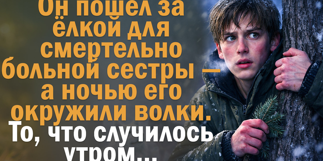 Он пошёл за ёлкой для сестры — а ночью его окружили волки. То, что случилось утром...