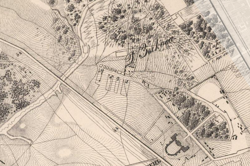 Зыково на плане лагерей Гренадёрского корпуса, 1826 год. Источник: retromap.ru