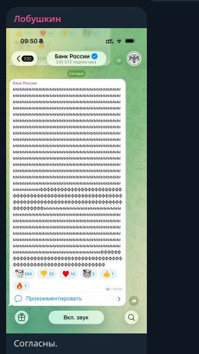    Фото: скриншот Telegram/Лобушкин