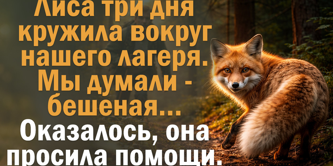 Лиса три дня кружила вокруг нашего лагеря. Мы думали — бешеная… Оказалось, она просила помощи.