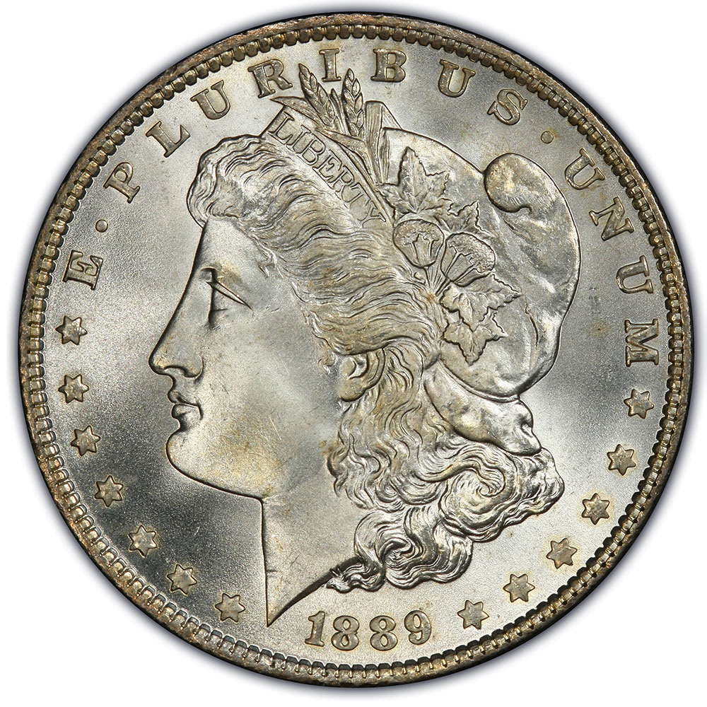 Аверс доллара Моргана MS68