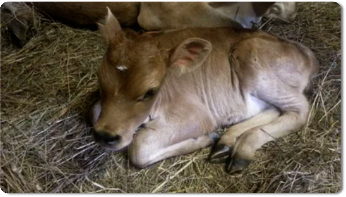 масса новорождённой тёлки - 18–45 кг, редко до 60 кг