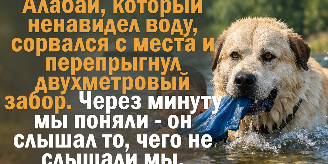 Алабай, который ненавидел воду, сорвался с места и перепрыгнул двухметровый забор. Через минуту мы поняли - он слышал то, чего не слышали мы