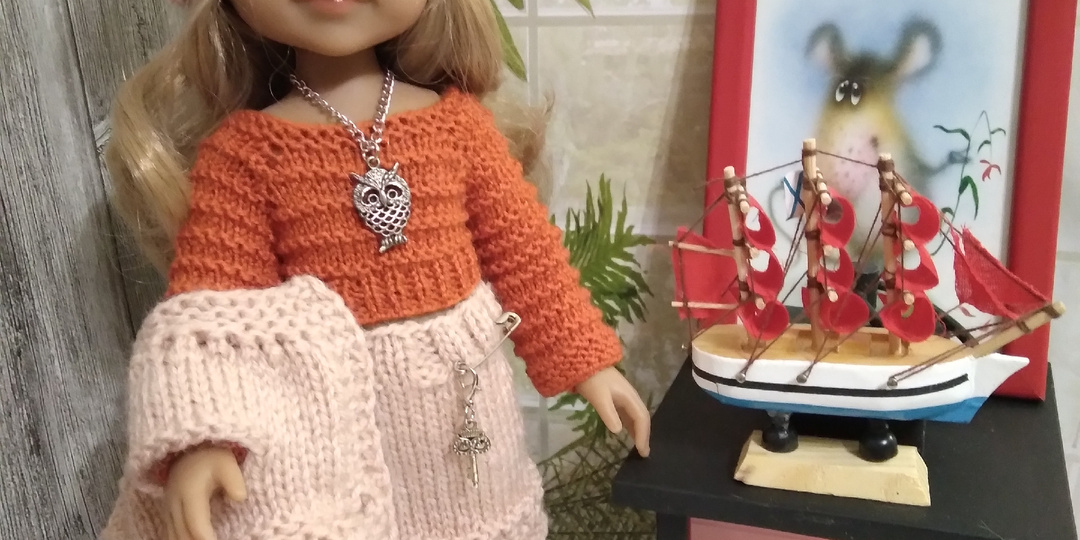 Платье и топик для Паолы "Полосочки" (описание)