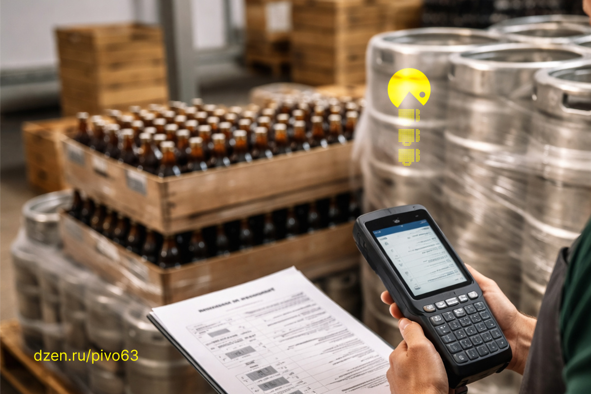 Приемка пива и проверка накладных в ЕГАИС