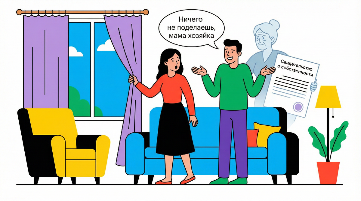 Муж купил жилье в браке, но записал на маму. Развод — и я на улице?
