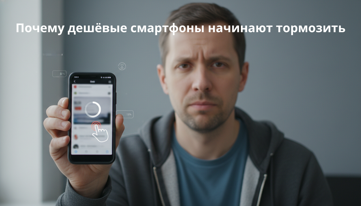 Дешёвый смартфон тормозит, причины лагов и зависаний, медленная работа бюджетного телефона, почему смартфон со временем начинает работать медленно.
