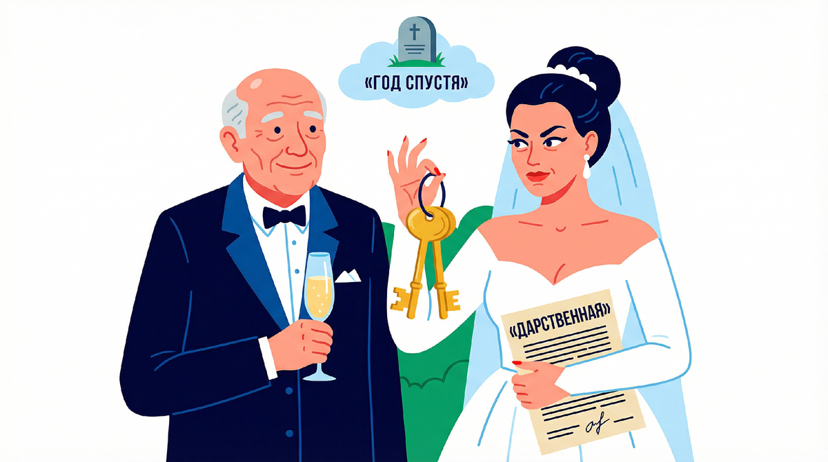 💍 «Ты просто завидуешь моему счастью!» — кричал папа, собираясь в ЗАГС в 80 лет. Его невесте было 40. Она смотрела на его «трешку» в центре с большим аппетитом, чем на жениха