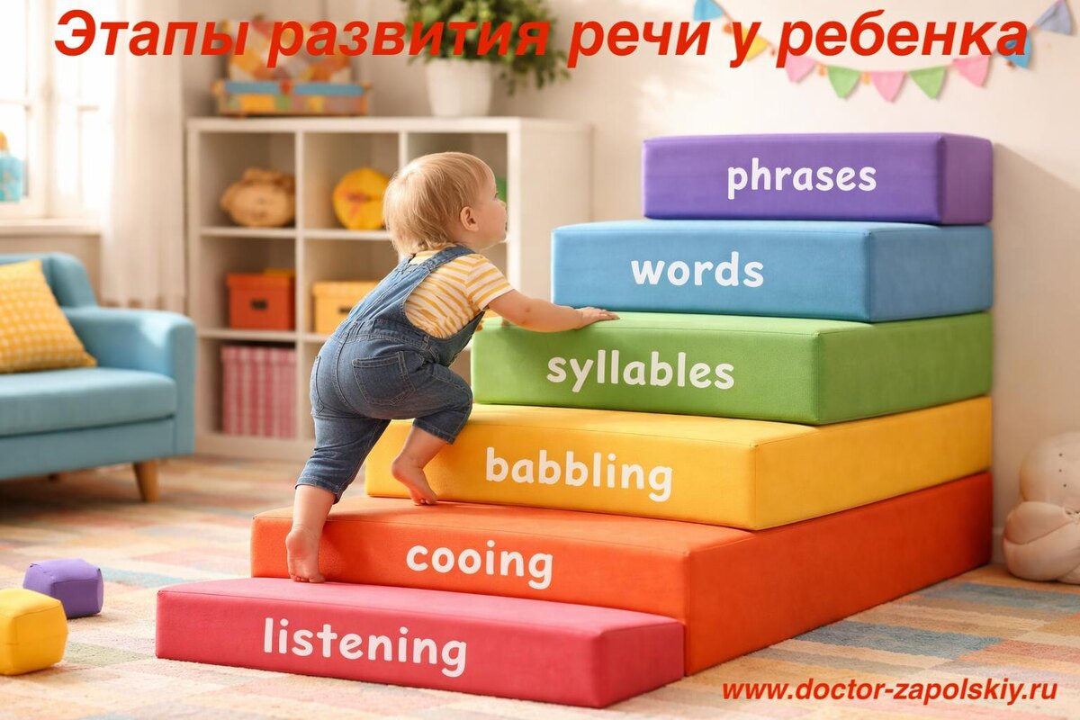 Главным условием становления речевой функции является этапность созревания ее основных элементов.