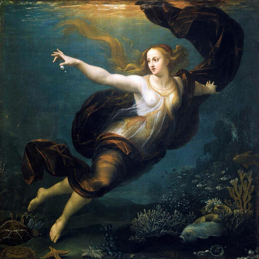 ИИ Кандинский, промт автора
Преследуя жемчуг. 2025