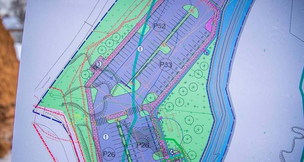 Обустройство парковки у парка в Маслово в Одинцове выполнено на 60%