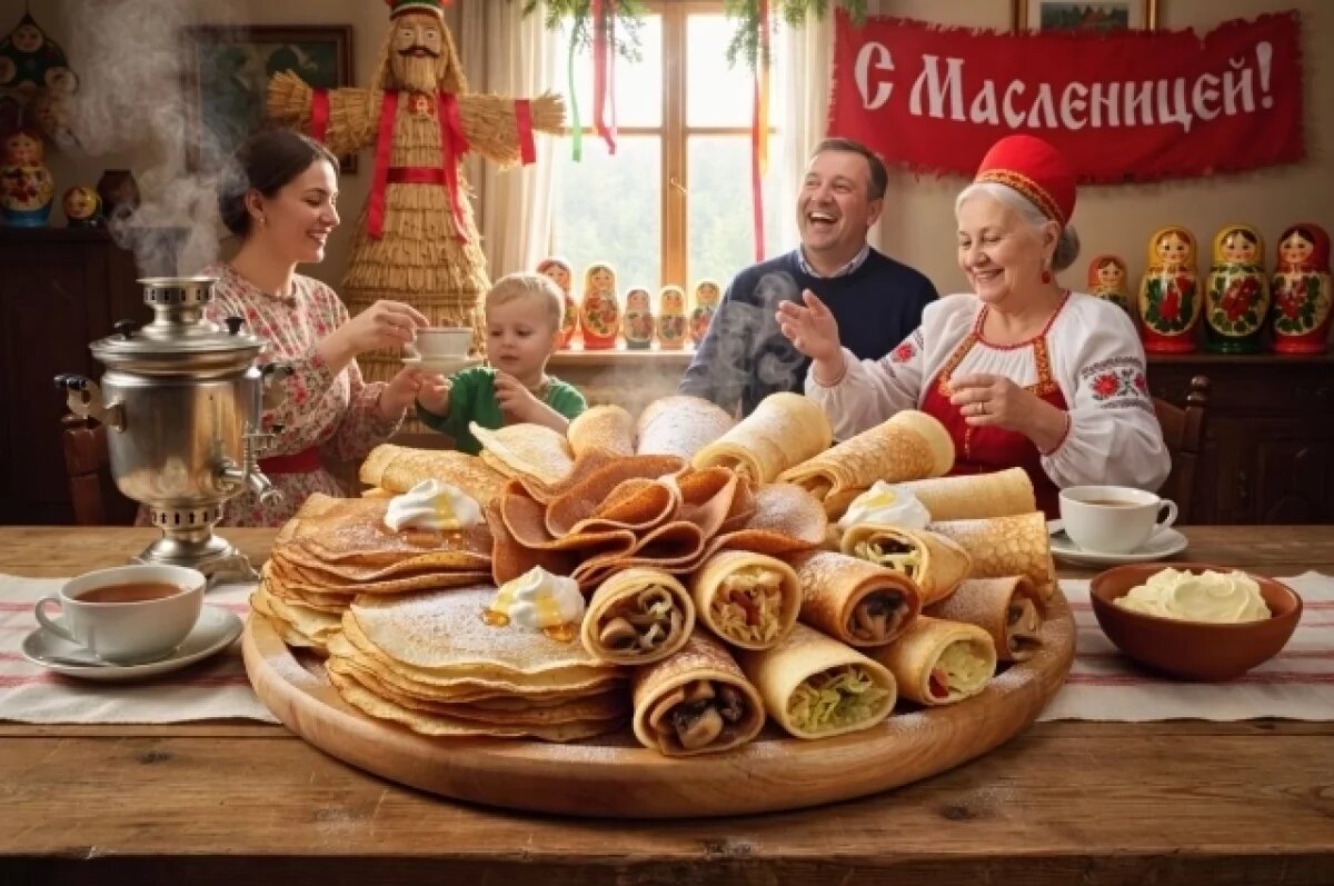   С блинами и хороводами.