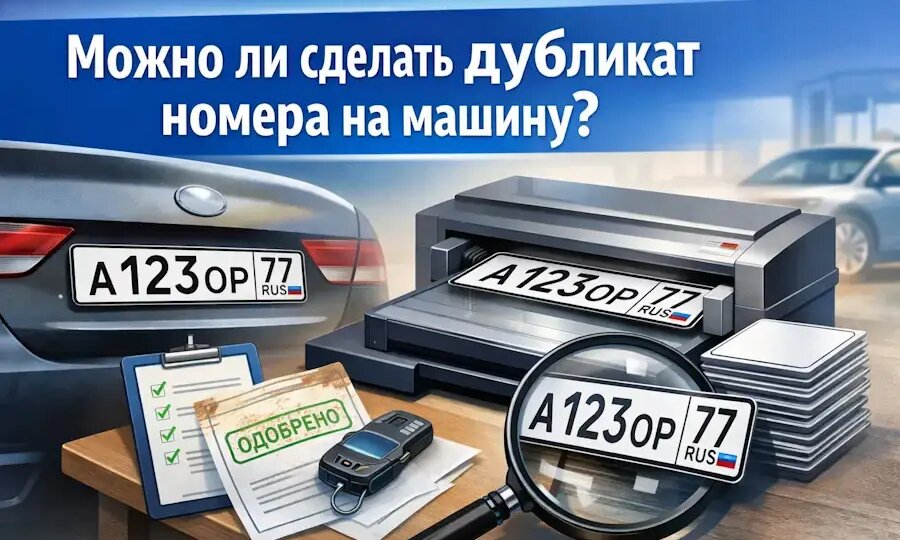 Можно ли сделать дубликат номера на машину: законность и риски 2026