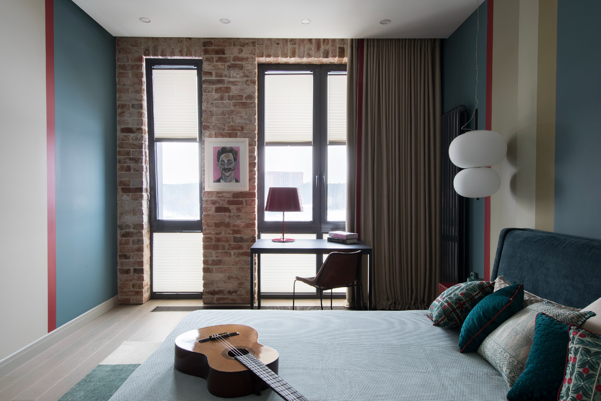 Спальня, фото Д.Васильев. Дизайнеры И.Кривцова и И.Бронникова. Стилист А. Вавилова.