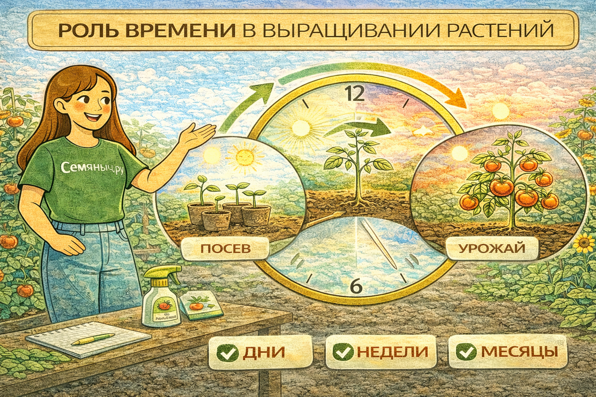 Время и терпение — главные союзники здорового роста. Системный подход вместе с Семяныч.ру помогает раскрыть потенциал растений полностью