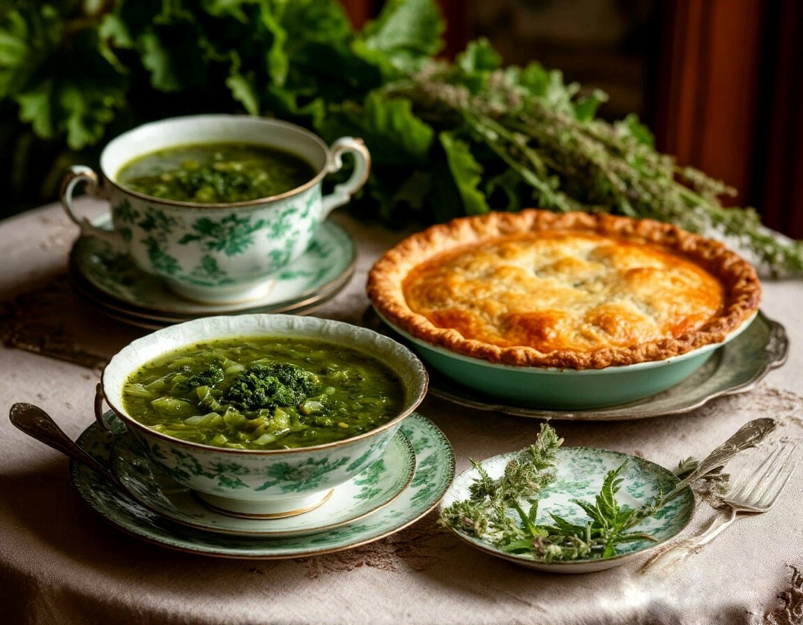 Щи и пироги с крапивой