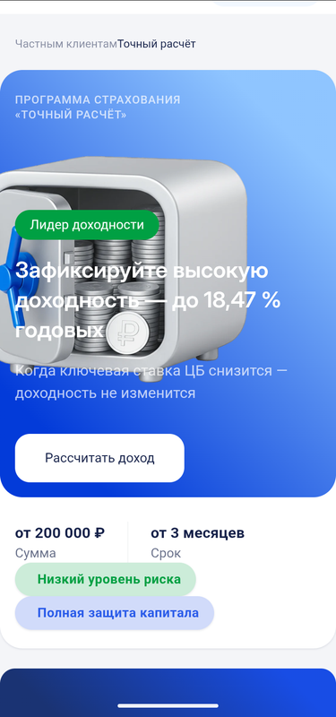 Скриншот программы НСЖ «Точный Расчёт» с сайта СК Согаз
