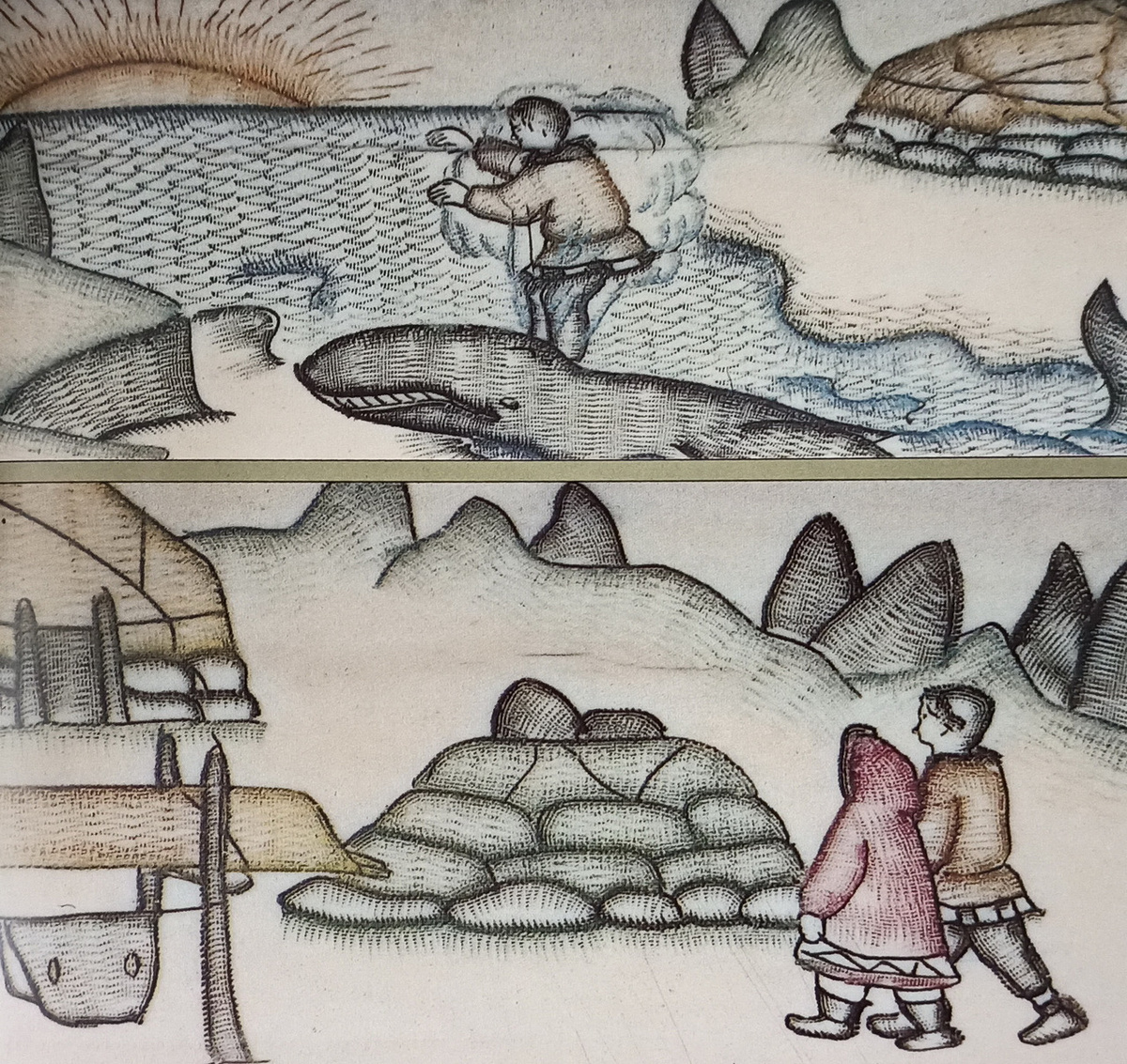 Приплыл кит к яранге и влюблённые встретились