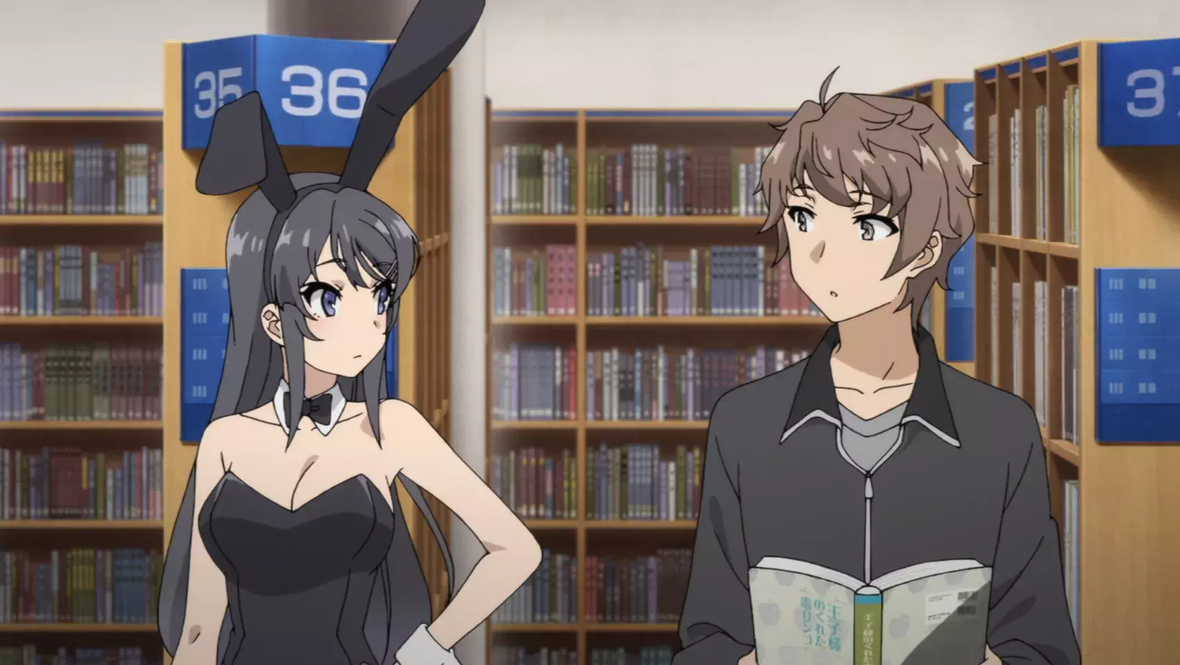    Кадр из аниме «Этот глупый свин не понимает мечту девочки-зайки», реж. Масуй Сойти, CloverWorks