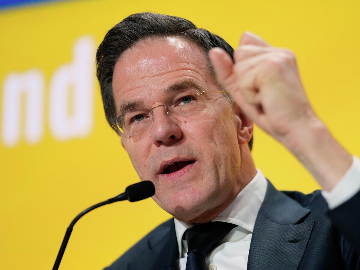     Генсек НАТО Марк Рютте на экономическом форуме в Давосе | © AP Photo / Markus Schreiber