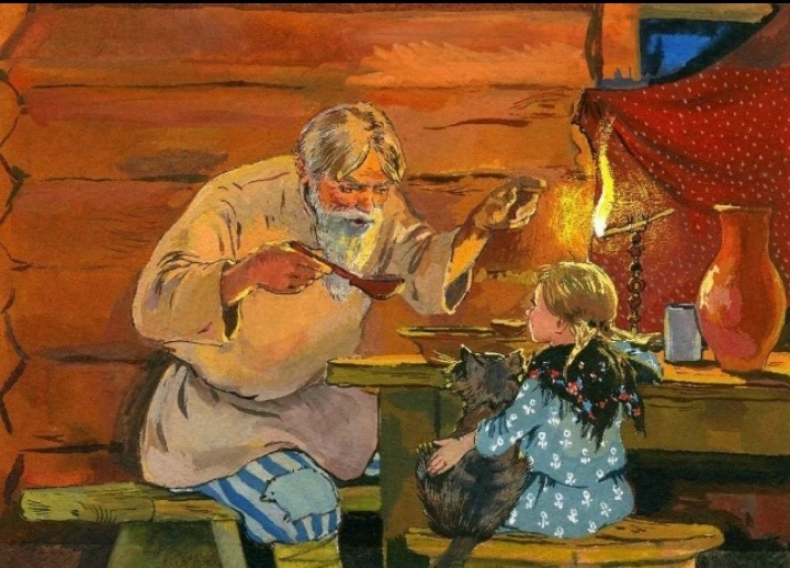 Иллюстрация Марины Успенской к сказке «Серебряное копытце»
