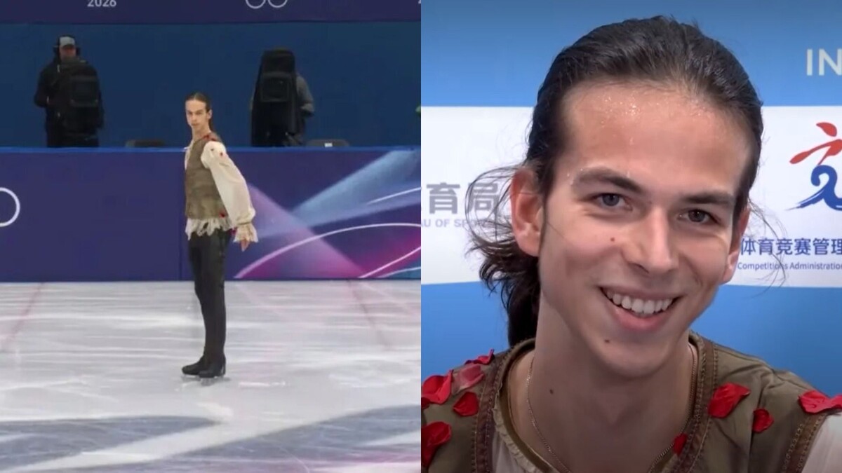    Петр Гуменник на Олимпиаде / Скриншоты из видео выступления