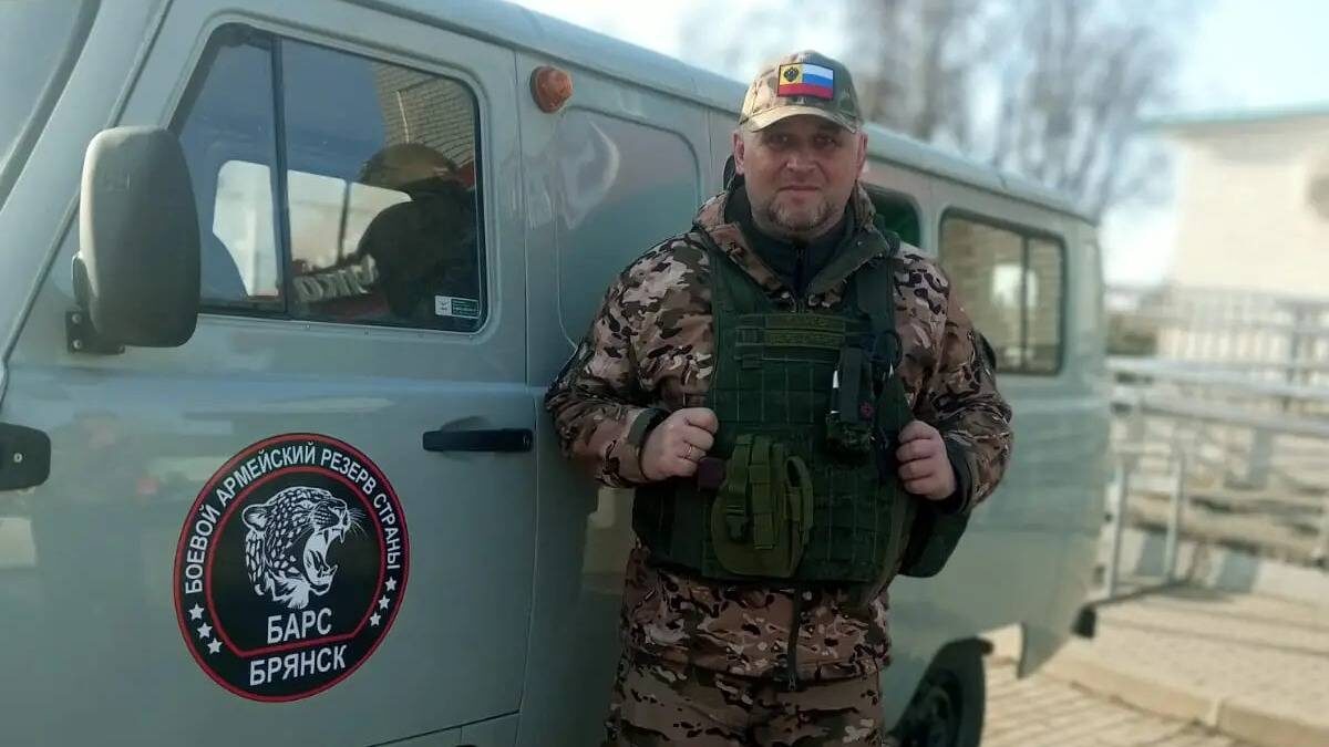    Заместитель командира стрелкового батальона «Барс-Брянск» Владимир Слесаревич во время службы в ходе специальной военной операции / Фото: Личный архив