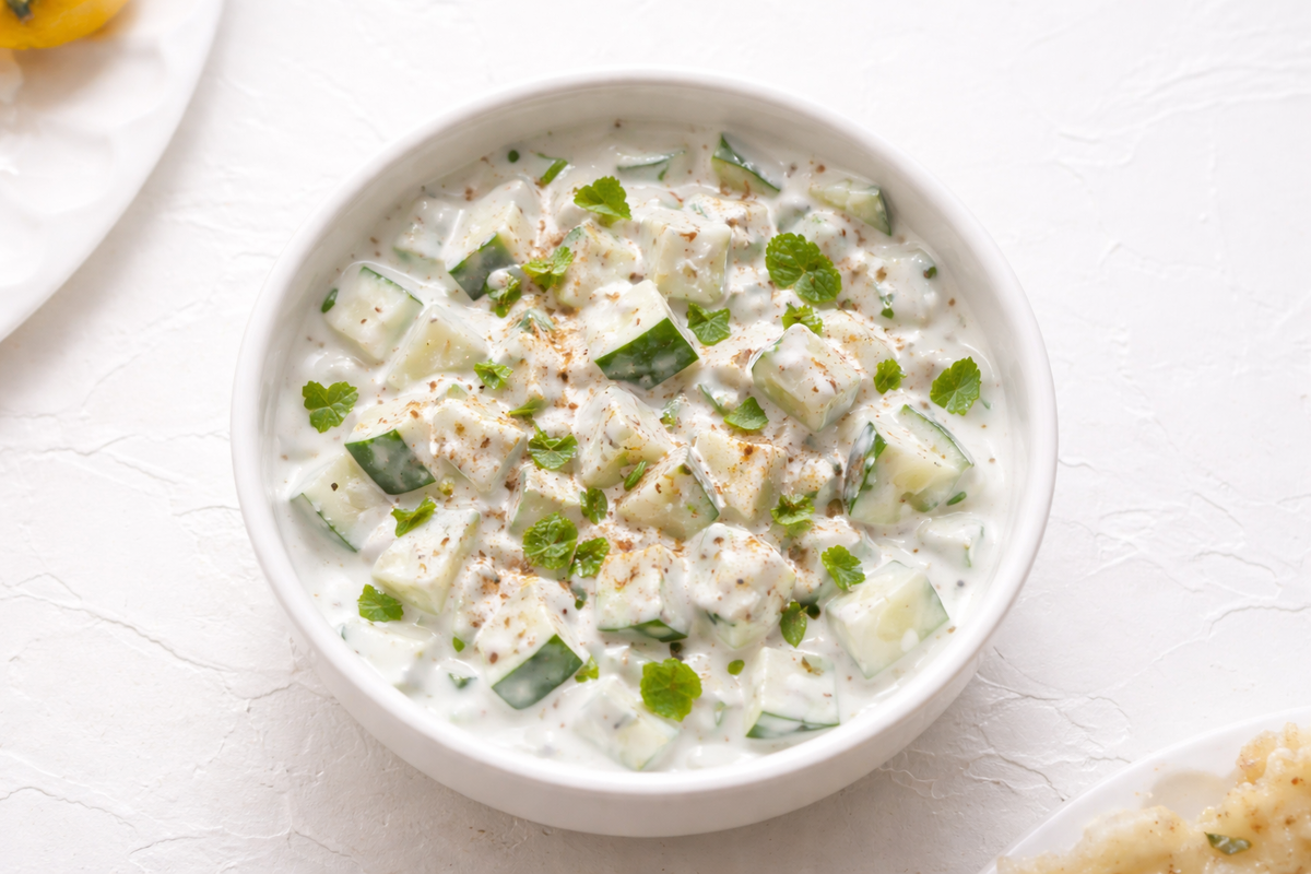 Индийский салат из огурцов