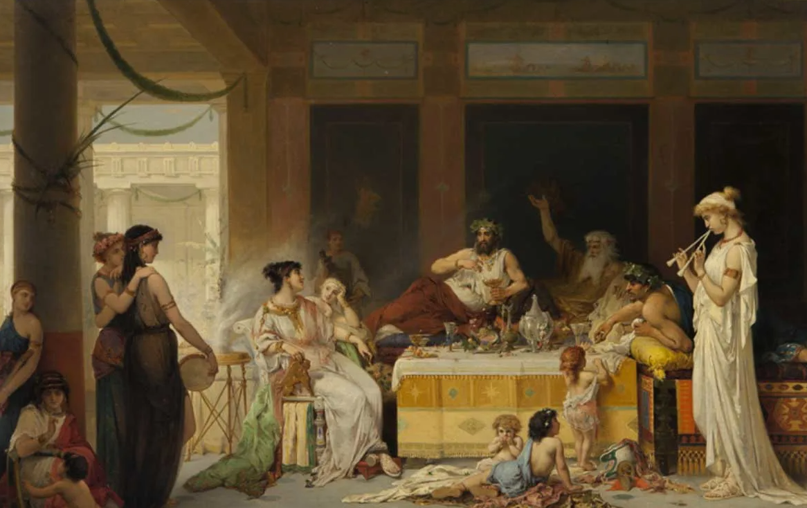 Римский пир (изображение взято из открытых истчников).