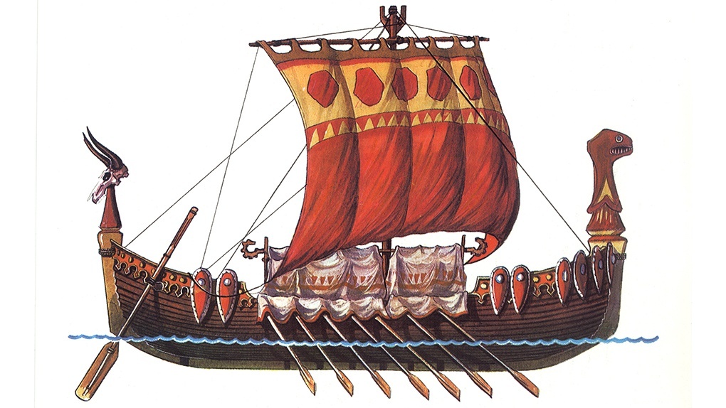 Древнерусская боевая ладья. © wikipedia.org
