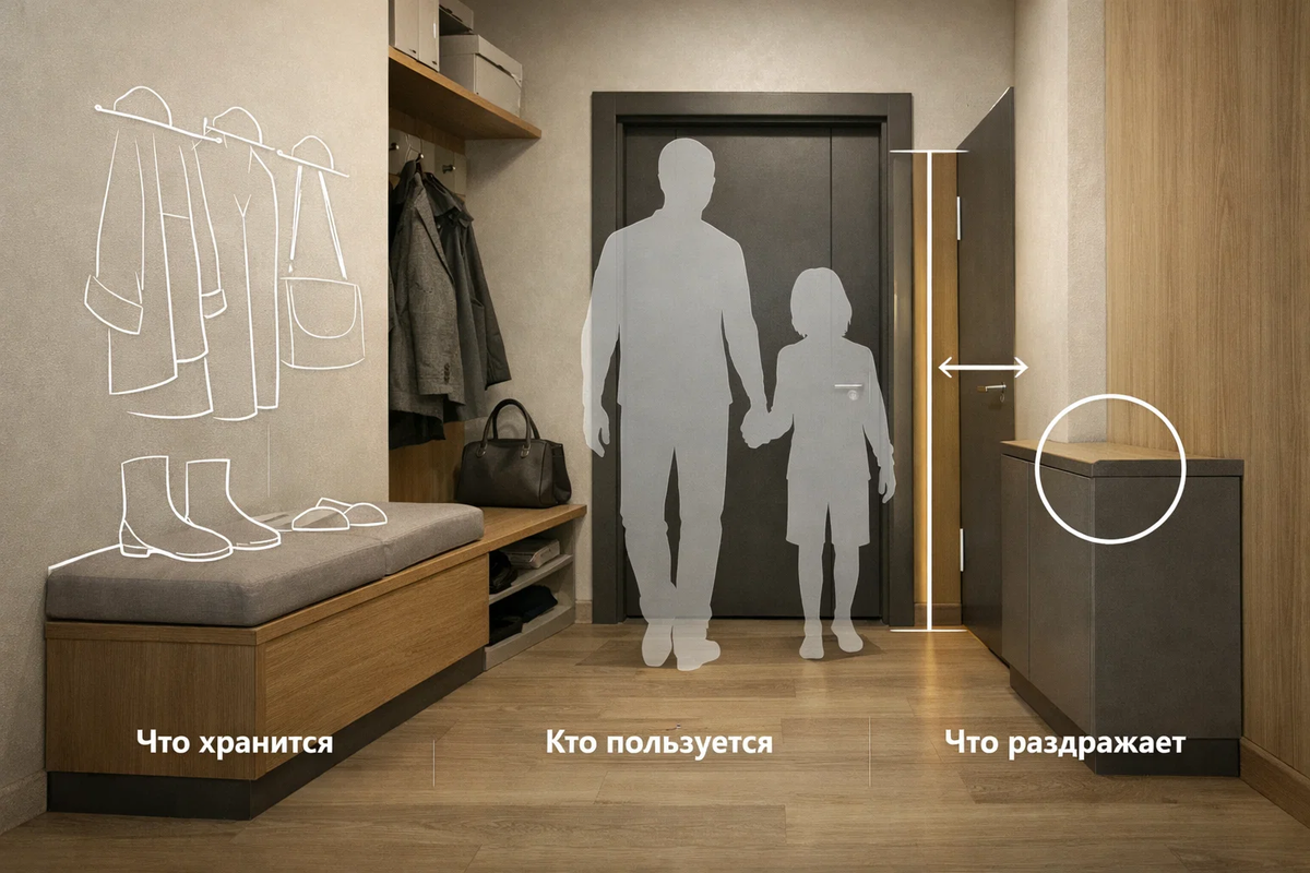 Стильная графическая памятка с иконками и вопросами