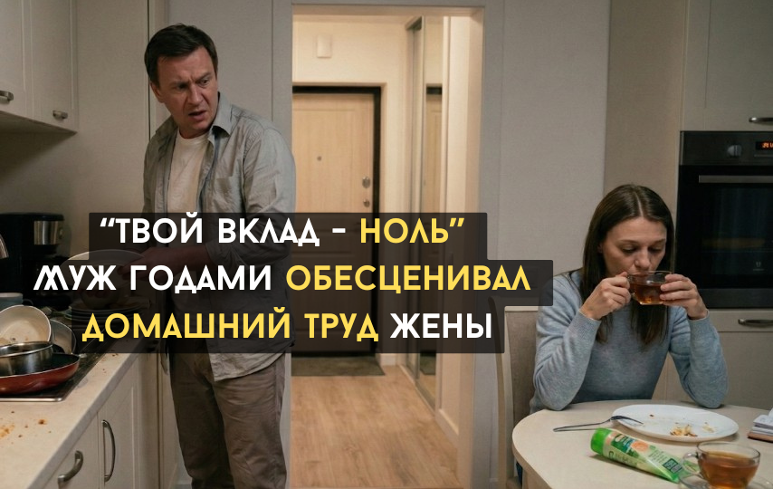 “Я зарабатываю и я главный в доме, а твой вклад - ноль”. Муж годами обесценивал труд жены и получил урок