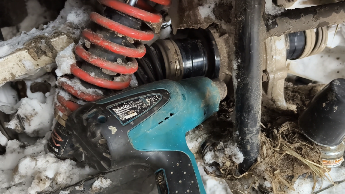 Прогреваем техническим феном