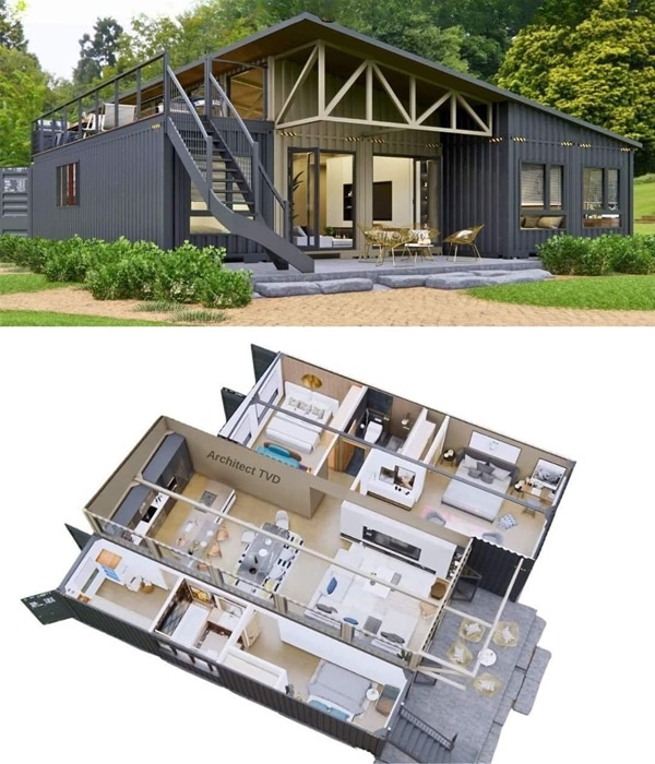 Контейнерный дом и его планировка.