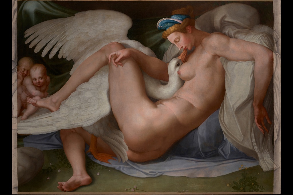 «Леда и лебедь. Микеланджело (круг). Из частной коллекции».