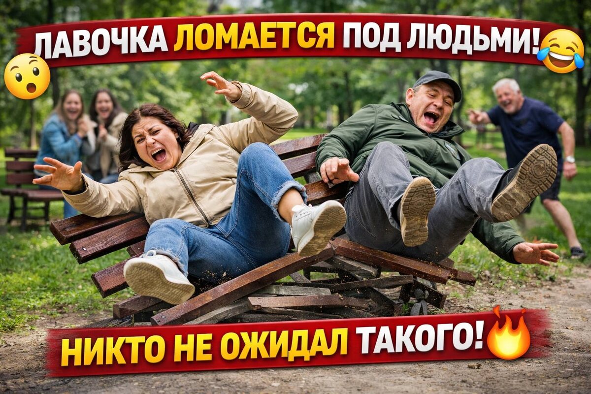 Лавочка-предатель 😳 Люди падают, парк ВЗРЫВАЕТСЯ от смеха