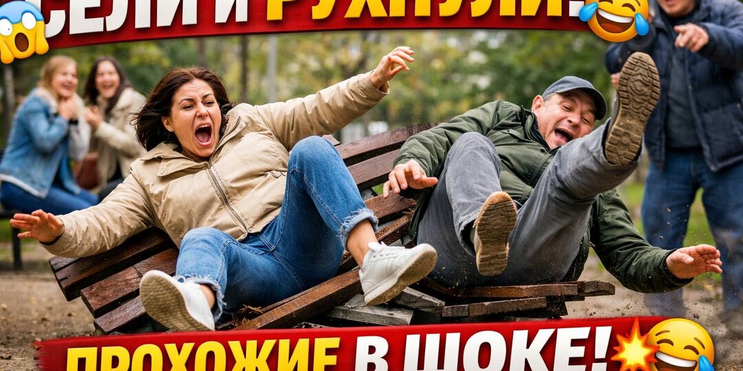Лавочка-предатель 😳 Люди падают, парк ВЗРЫВАЕТСЯ от смеха