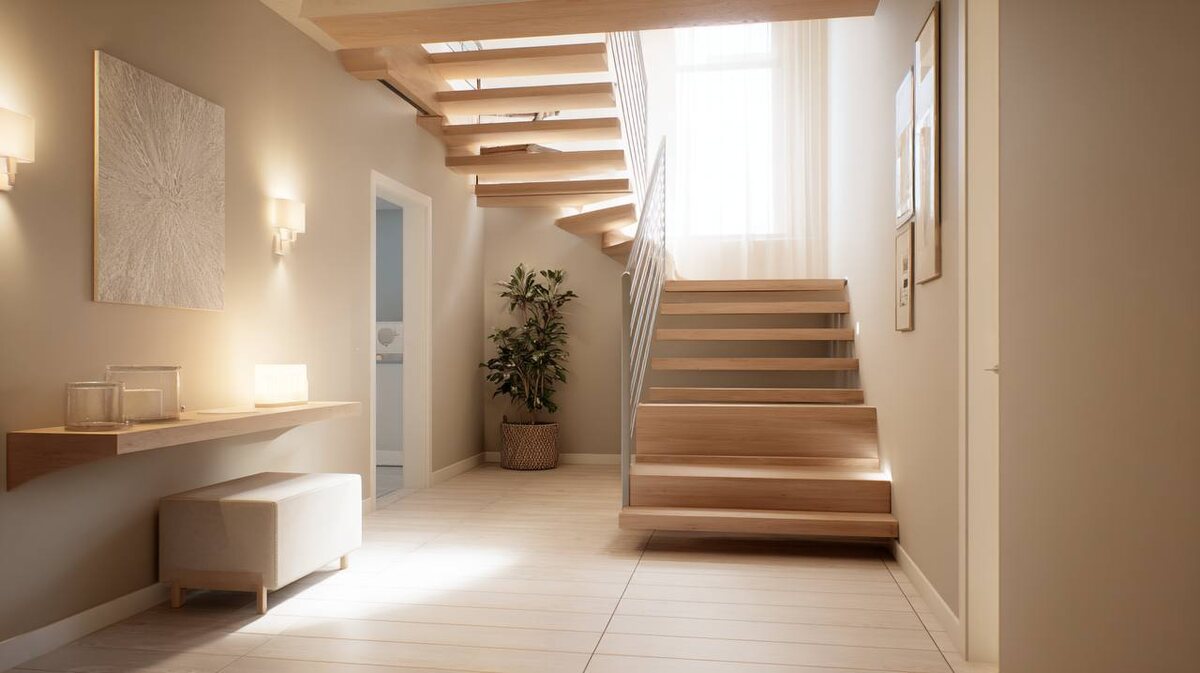 Компактная лестница должна быть не только красивой, но и комфортной.