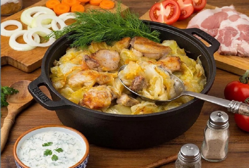 Капуста с мясом — Вкусный домашний рецепт